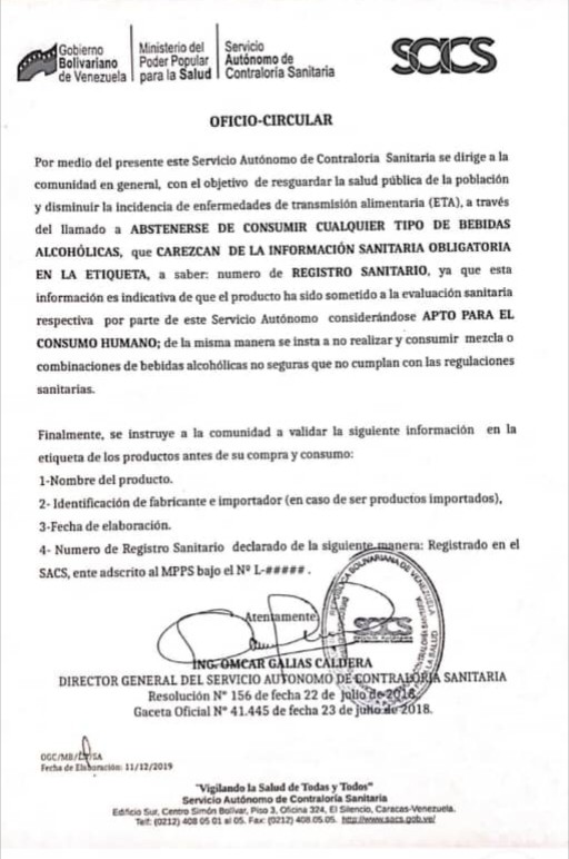 bebidas alcohólicas