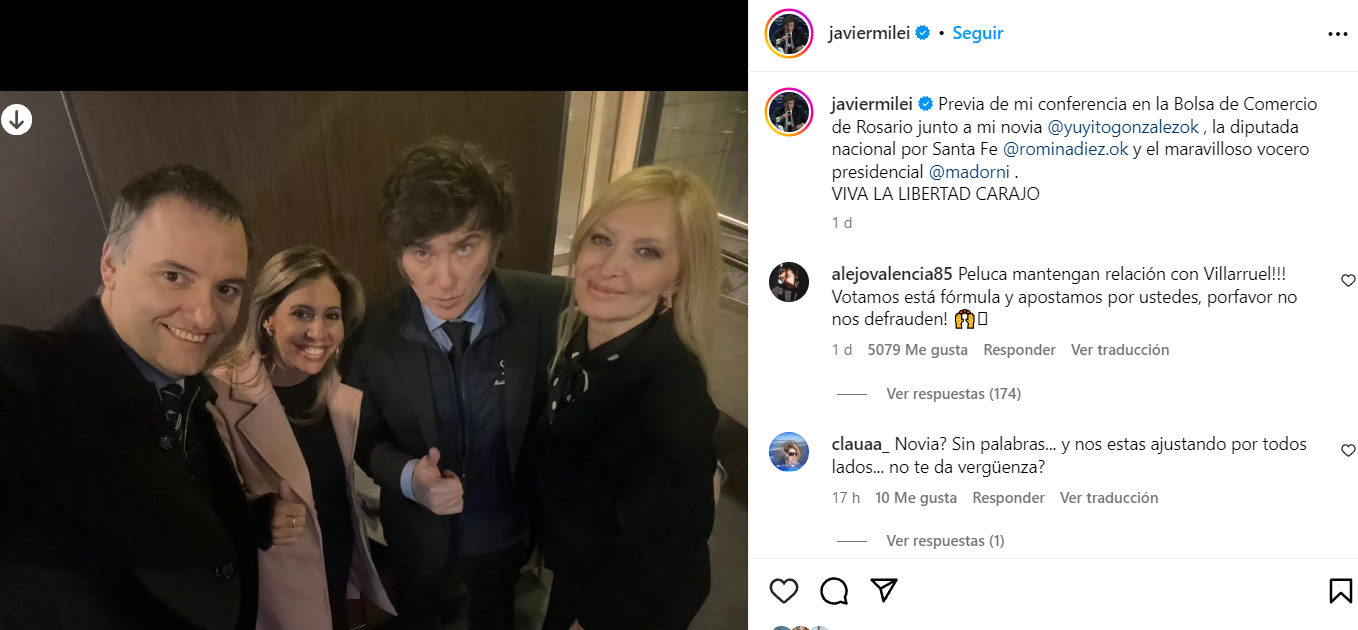 Javier Milei, presidente de Argentina. Foto: Captura de pantalla