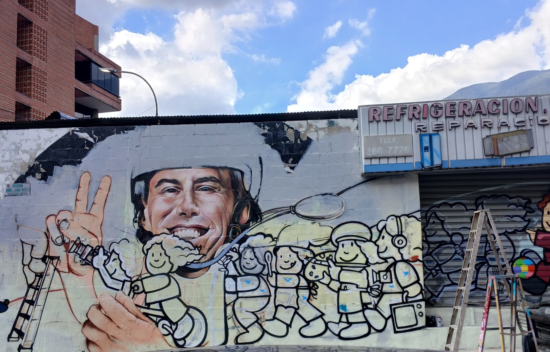 Daniel Dhers y Museíto tienen un mural en Chacao. Foto: @MuseitoCaracas