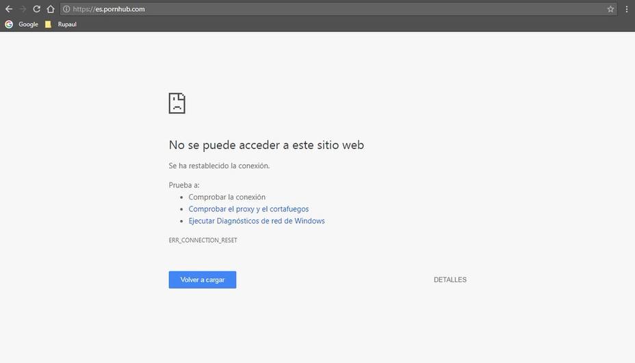 Bloqueo de páginas web
