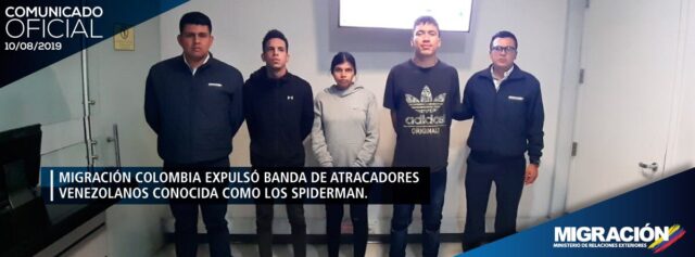 Migración Colombia expulsó banda de atracadores venezolanos