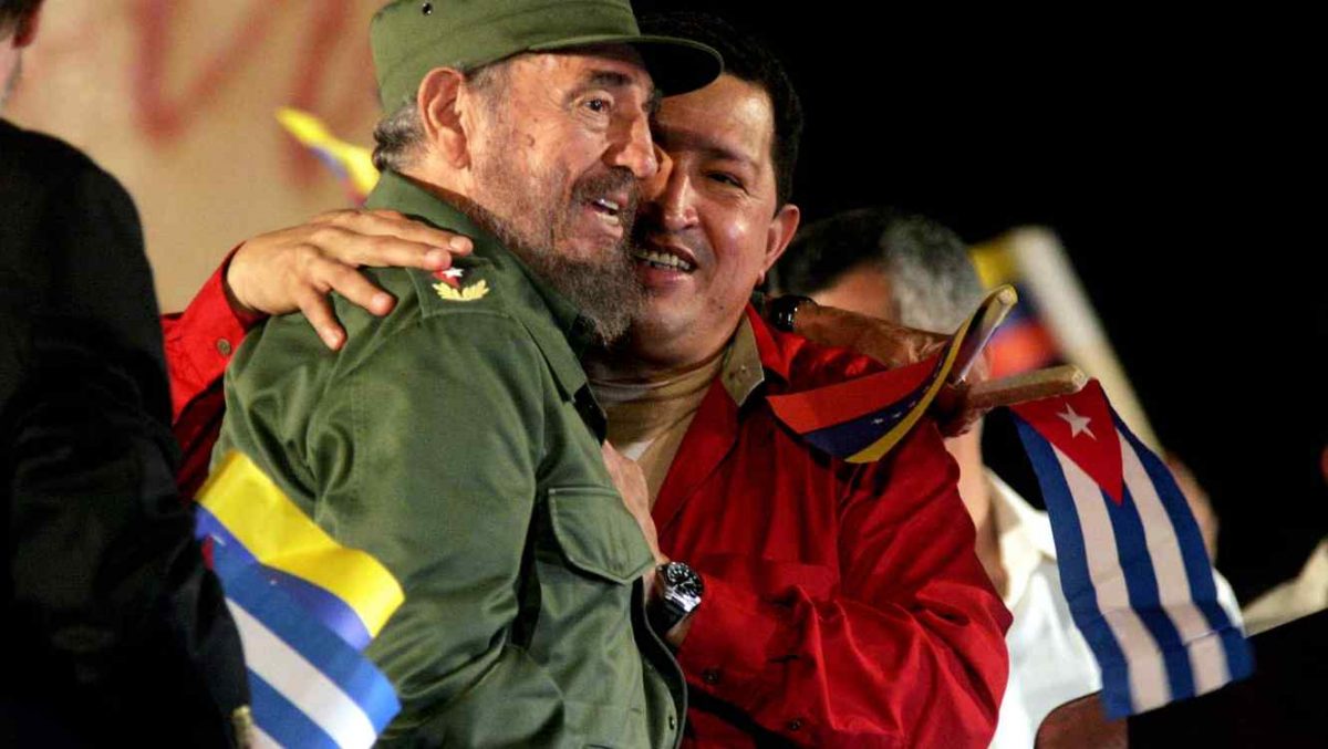 Hugo Chavez y Fidel Castro