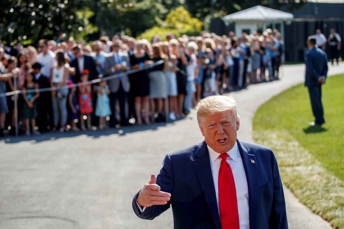 US President Donald J. Trump is traveling to his club in Bedminster, New Jersey for vacation