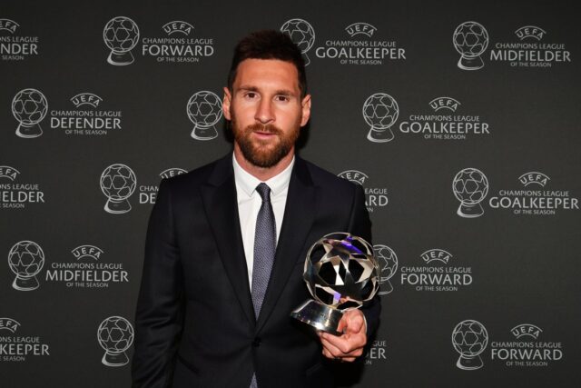 Lionel Messi ganó el premio al Mejor Delantero de la Liga de Campeones