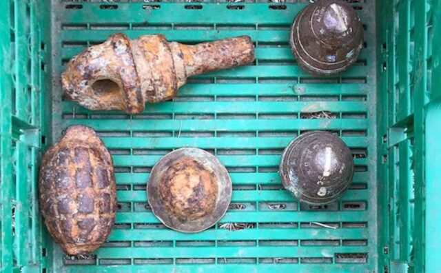 Encuentran cerca de 250 kilogramos de munición de la II Guerra Mundial