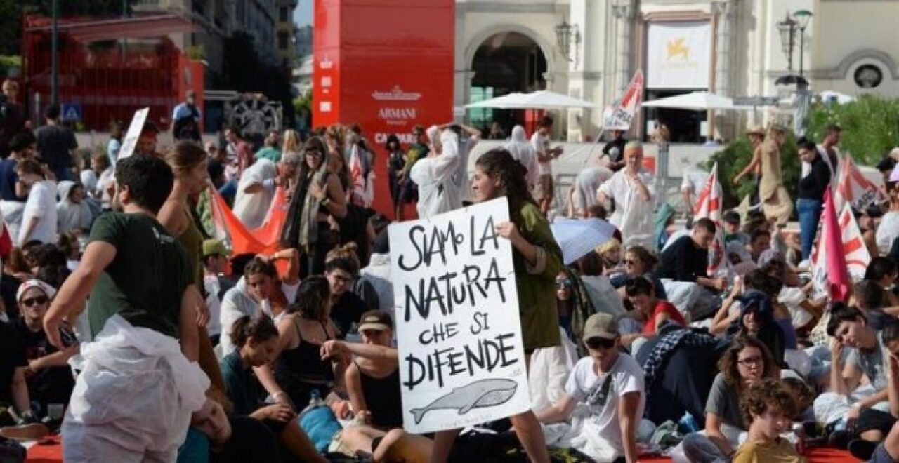 Protesta en Venecia