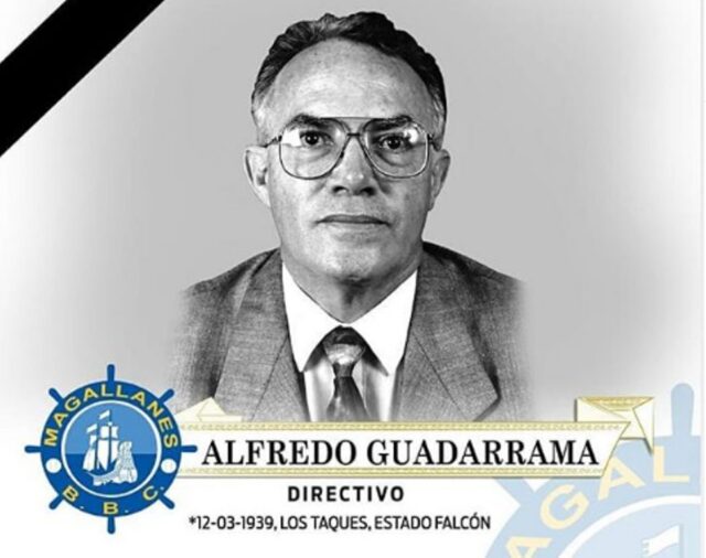 Falleció Alfredo Guadarrama, ex directivo del Magallanes