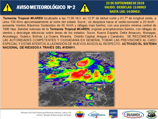 12 estados en alerta por la tormenta tropical Karen