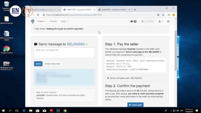 Reguardar bolívares en bitcoins mediante Localbitcoins