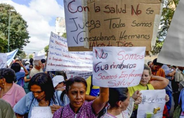 Sector de la salud protestó para exigir mejoras salariales y laborales
