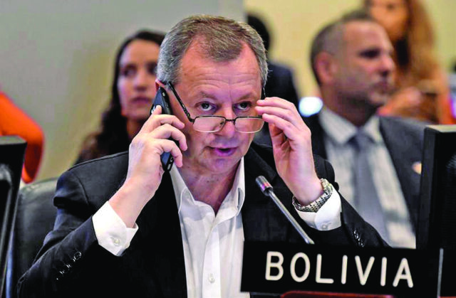 Representante de Bolivia renuncia a su cargo ante la OEA