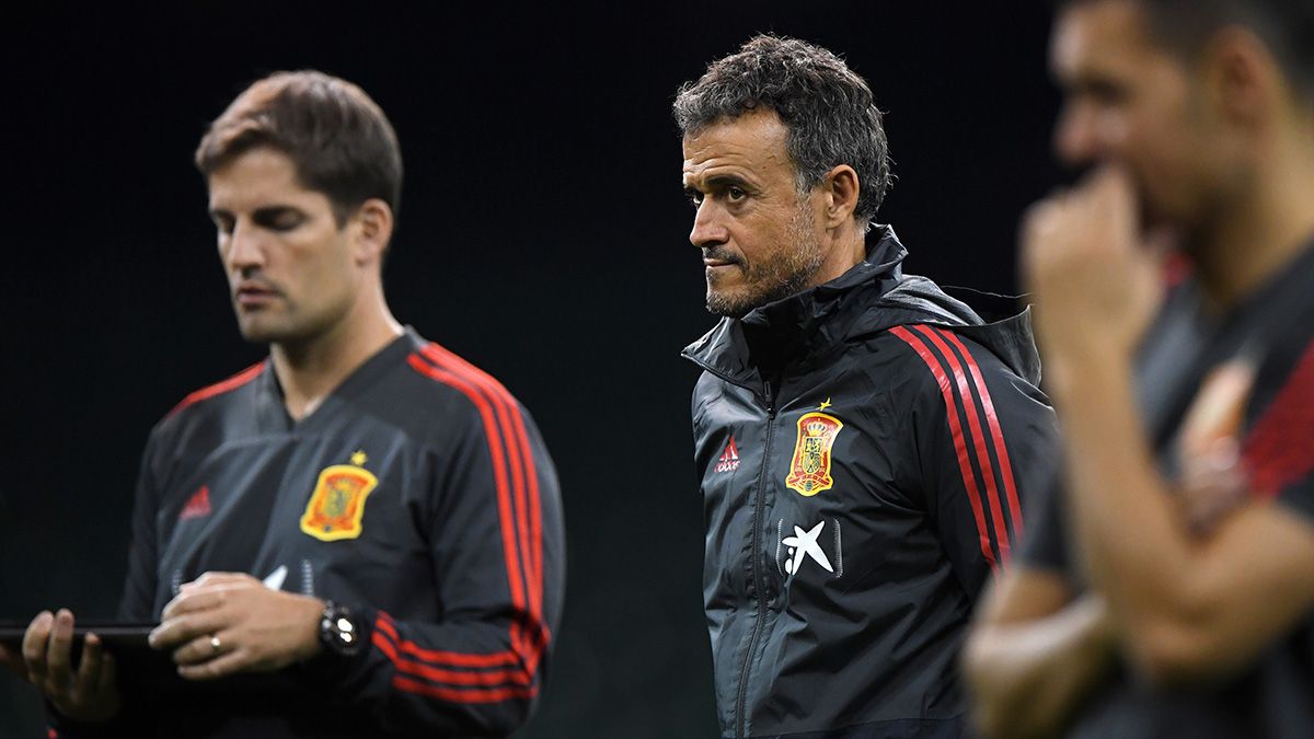Luis Enrique y Robert Moreno-AFP