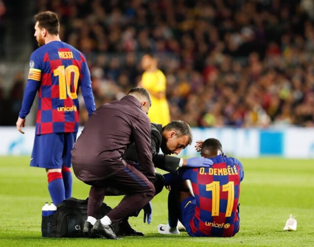 Ousmane Dembélé se perderá el clásico contra el Real Madrid por lesión