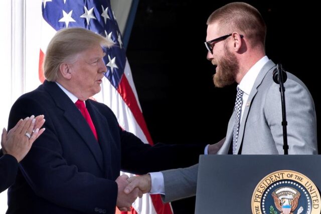 Trump recibió a los Nacionales de Washington en la Casa Blanca