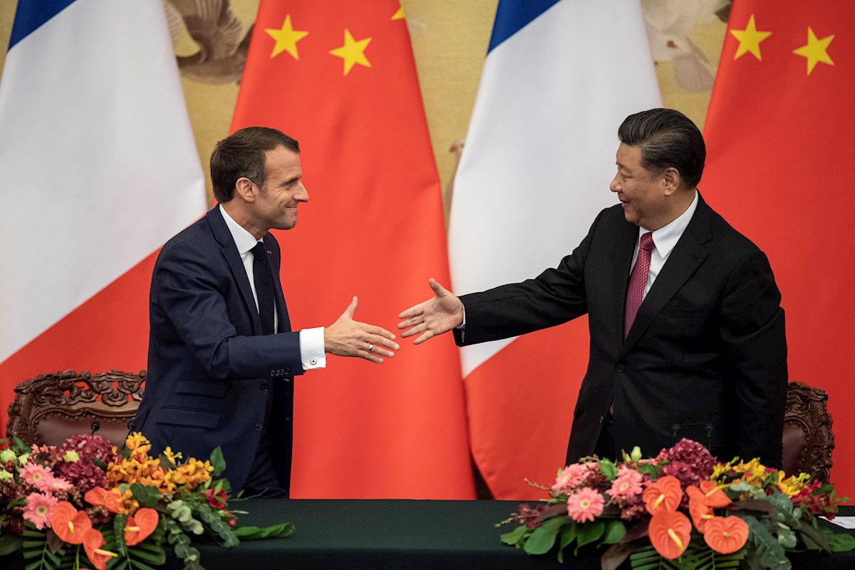 Emmanuel Macron, y Xi Jinping| EFE