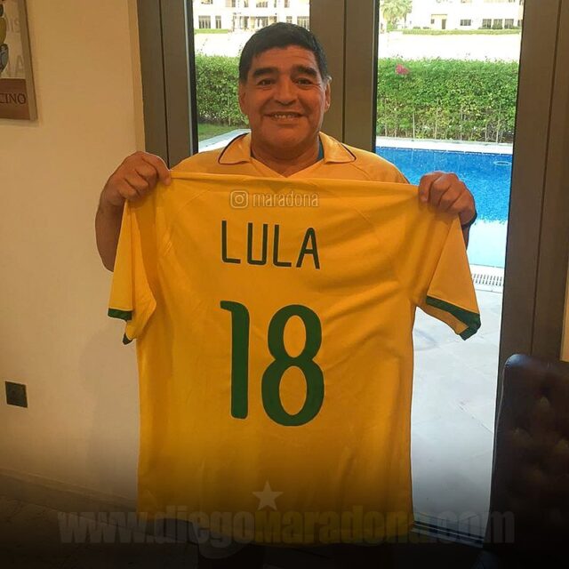 Maradona celebró salida de Lula da Silva de prisión