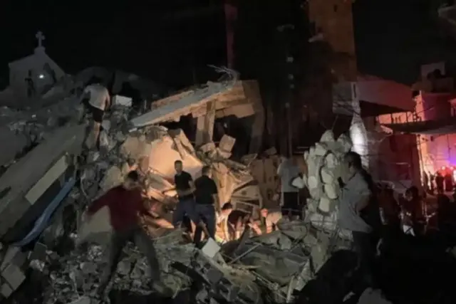 Hamás aseguró que el bombardeo a iglesia en Gaza dejó varios muertos