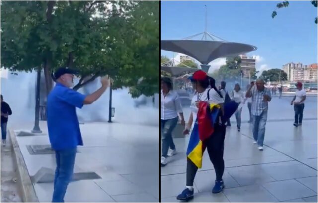 Reporteros en Maracay fueron reprimidos con gas lacrimógeno