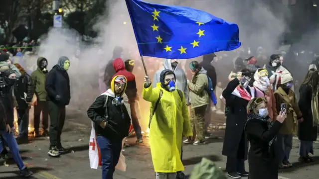 EN VIVO: así se inició la sexta jornada de protestas en Georgia