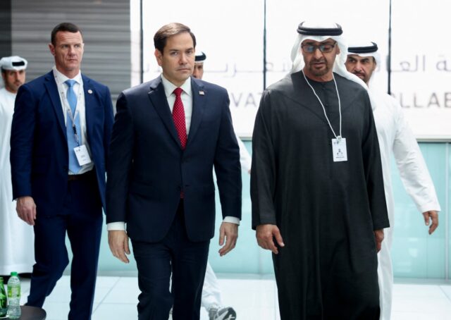 Presidente de Emiratos Árabes reitera a Marco Rubio su rechazo a desplazamiento de palestinos de Gaza