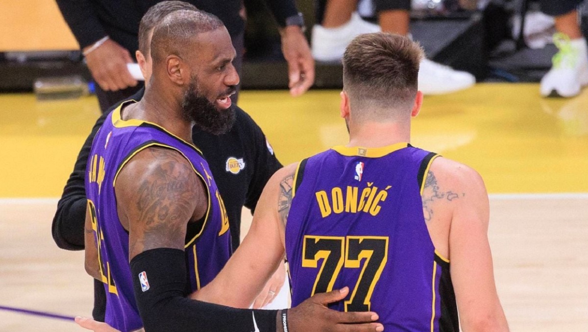 LeBron y Doncic lograron 63 puntos entre los dos en la última jornada Foto Archivo