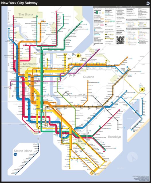 Así es el nuevo mapa oficial del Metro de Nueva York