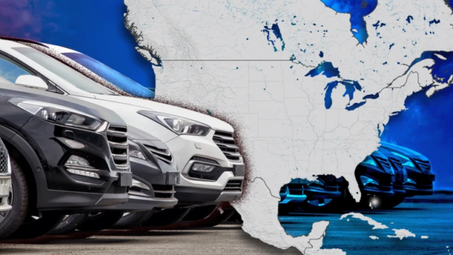 El mapa que muestra la compleja producción de un auto entre México, Canadá y EE UU (y qué efecto tendrán los aranceles de Trump)