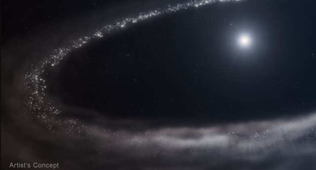 Webb descubre agua helada cristalina en un sistema estelar
