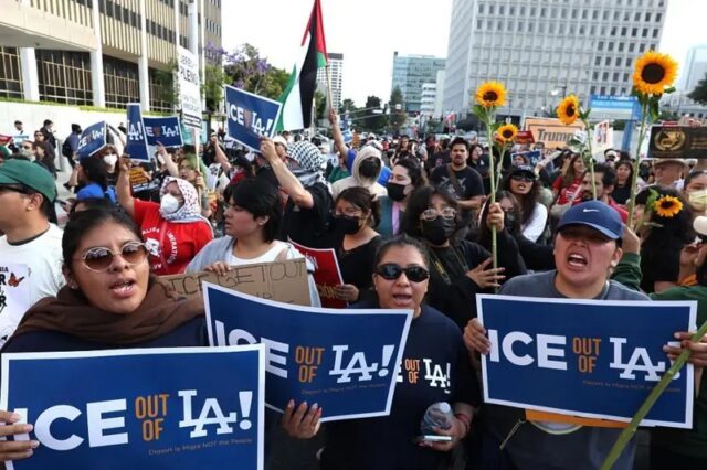 En imágenes: las protestas por los operativos del ICE contra inmigrantes en Los Ángeles