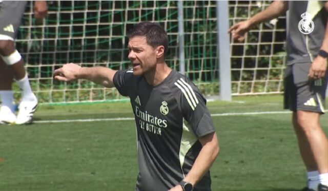 Xabi Alonso tuvo su primer entrenamiento con el Real Madrid