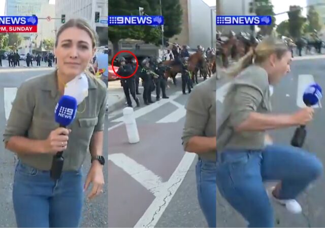 Periodista australiana herida por bala de goma durante protestas en Los Ángeles